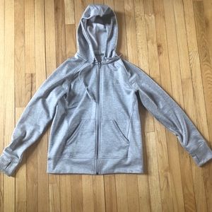 Adidas gray hooded zip up. Size medium.